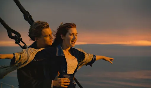 Кадр из фильма «Титаник» (1997), Леонардо Ди Каприо и Кейт Уинслет