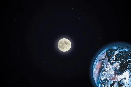 луна и земля фото