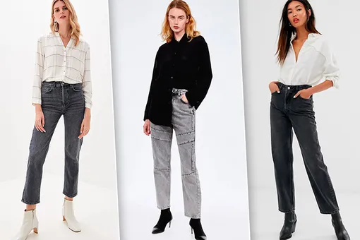 Модный серый цвет сезона. 7 актуальных моделей джинсов