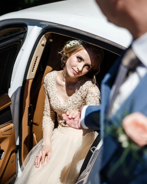 Анна Сагайдачная в свадебном платье