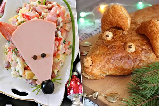 Новогодний стол: смешные и нелепые блюда в виде крысы
