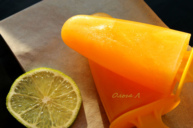 Апельсиновый лед с вермутом