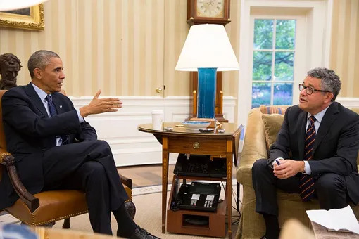 Джеффри Тубин берет интервью у Барака Обамы