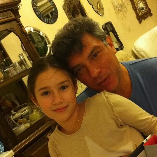 Борис Немцов с дочерью Диной.