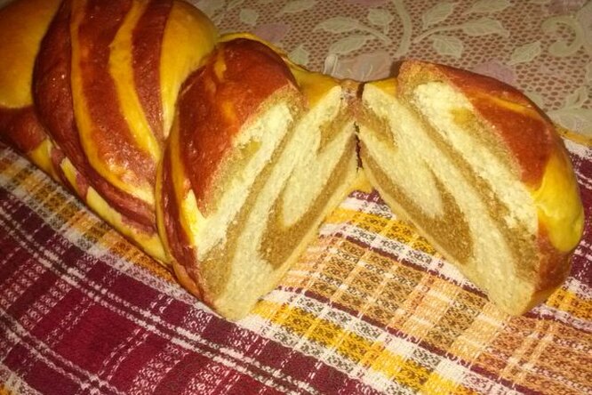 Двухцветный постный хлеб