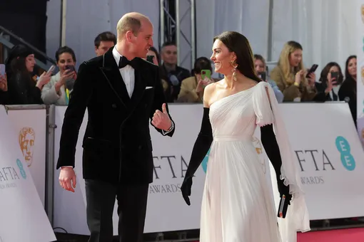 Кейт Миддлтон и принц Уильям на кинопремии BAFTA-2023