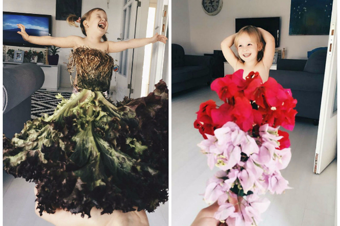 «Сделаем платье из капусты». Девочка стала звездой Интернета с помощью изобретательной мамы
