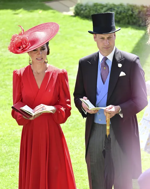 Кейт Миддлтон и принц Уильям на скачках в Аскот, 2023 год.