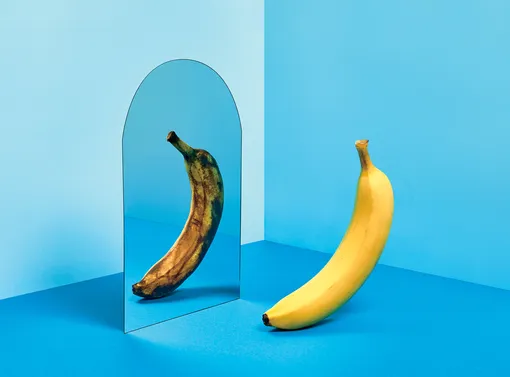 Банан в зеркале и в реальности РПП
