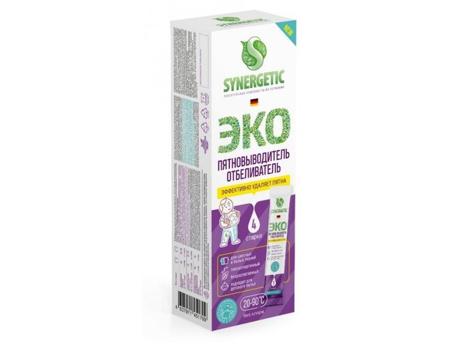 Odstraňovač skvrn-bělidlo SYNERGETIC s aktivním kyslíkem biologicky odbouratelný