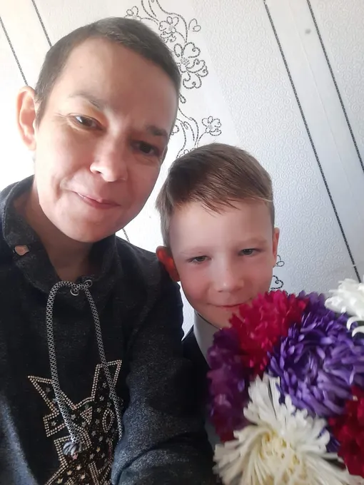 Юля с младшим сыном: месяц после трансплантации