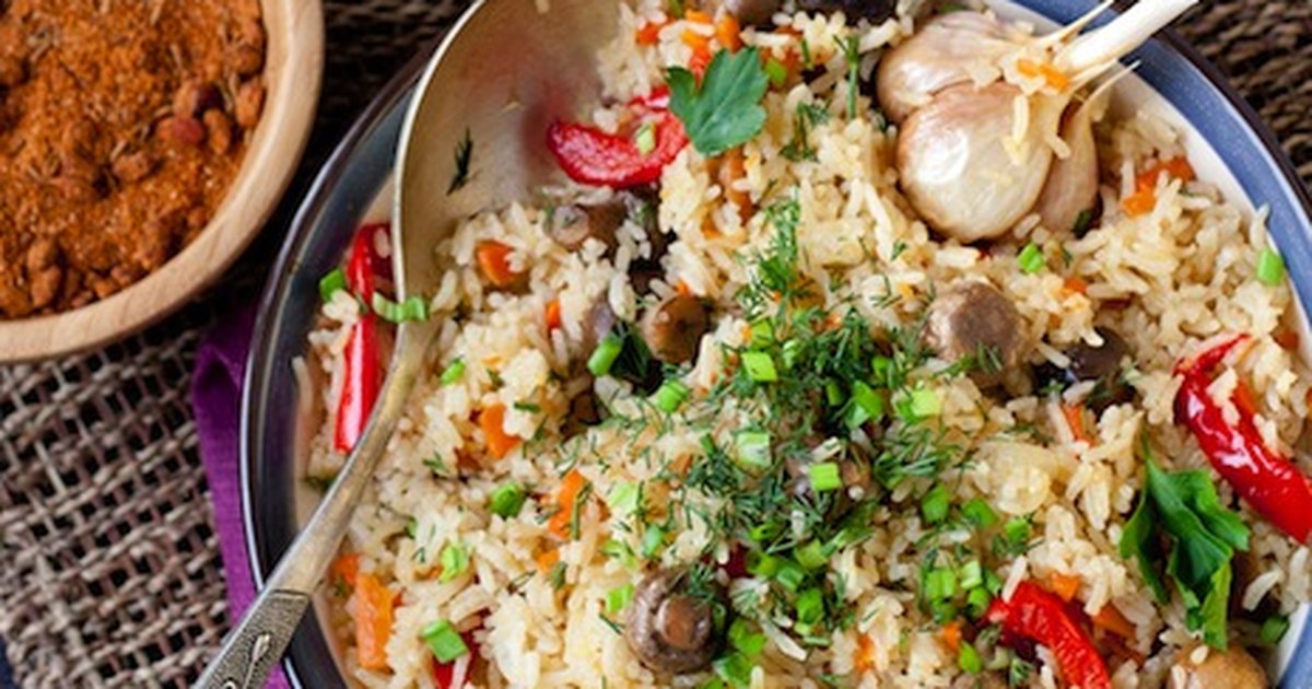 Плов с овощами фото