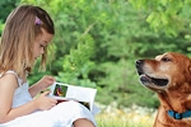 Собаки помогают детям учиться читать