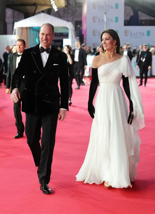 Кейт Миддлтон и принц Уильям на церемонии вручения наград премии BAFTA 19 февраля 2023 года