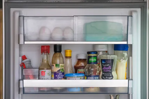 Предварительно можно протереть полки холодильника уксусом, он нейтрализует весь запах, который впитала пластмасса.