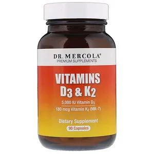 Витамины D3 и K2, Dr. Mercola, 6625 руб