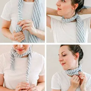 Как завязать двойной хомут, способы завязать платок на шее