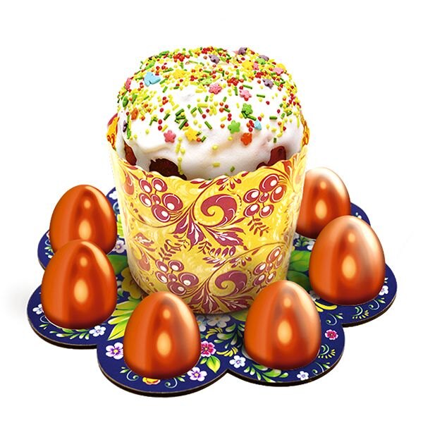 Пасхальный кулич на прозрачном фоне