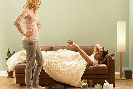 «Респираторный этикет»: как не заразиться, если муж болеет?