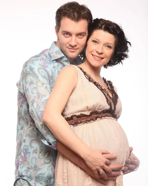 Андрей Карпов и Екатерина Волкова во время беременности