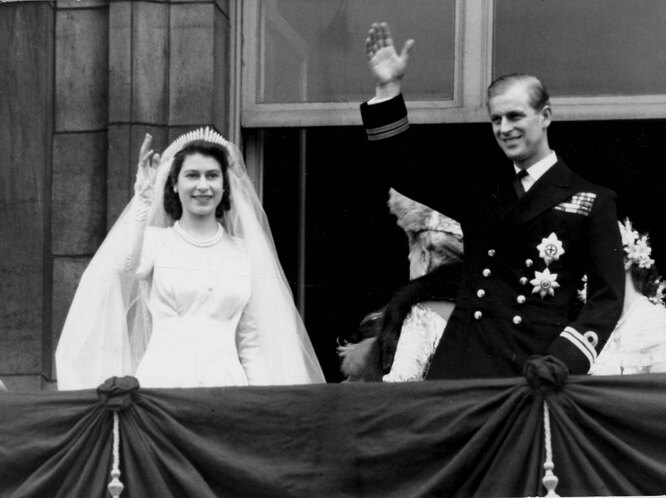 Королева Елизавета II и принц Филипп свадьба