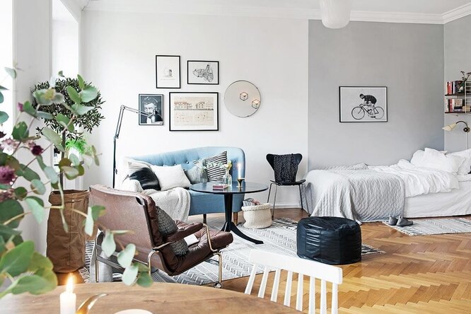 Спальня в небольшой квартире-студии: 10 идей для вдохновения