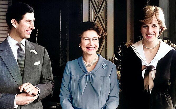 королева Елизавета II? принц Чарльз и Диана Спенсер