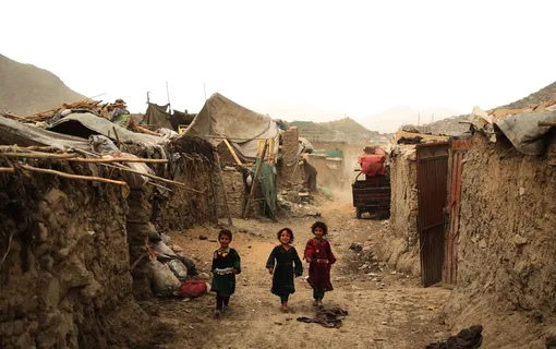 Лагерь беженцев в центре Кабула