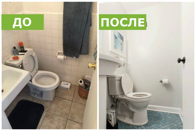 До и после: большое превращение маленькой ванной