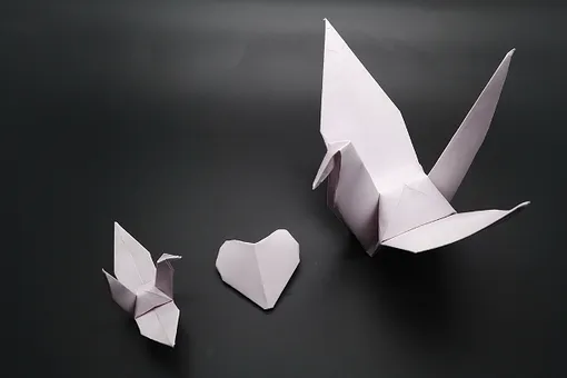 Лебедь из бумаги — оригами