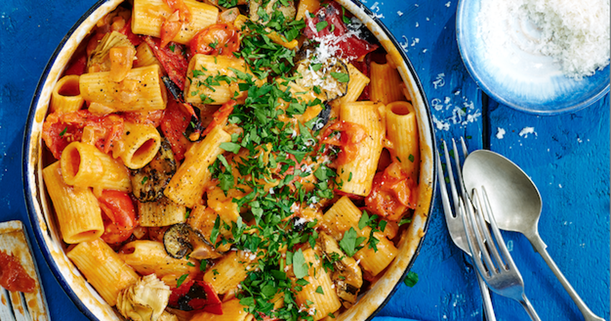 Рецепт макаронов с овощами и томатным соусом