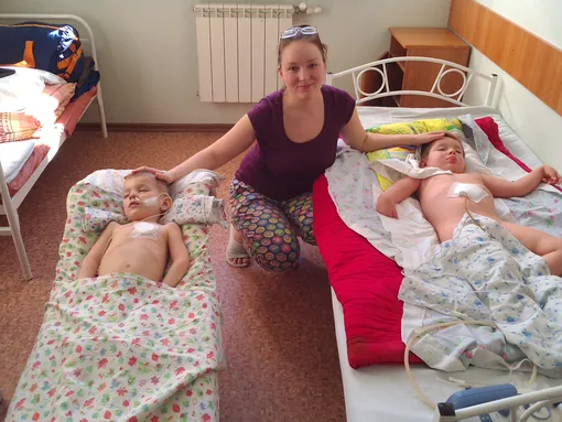 Анна Черепанова с детьми