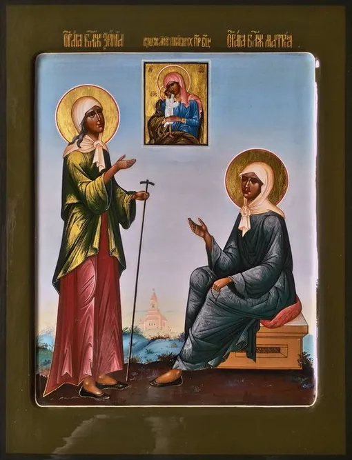 Икона Матроны и Ксении с Богородицей Взыскание погибших