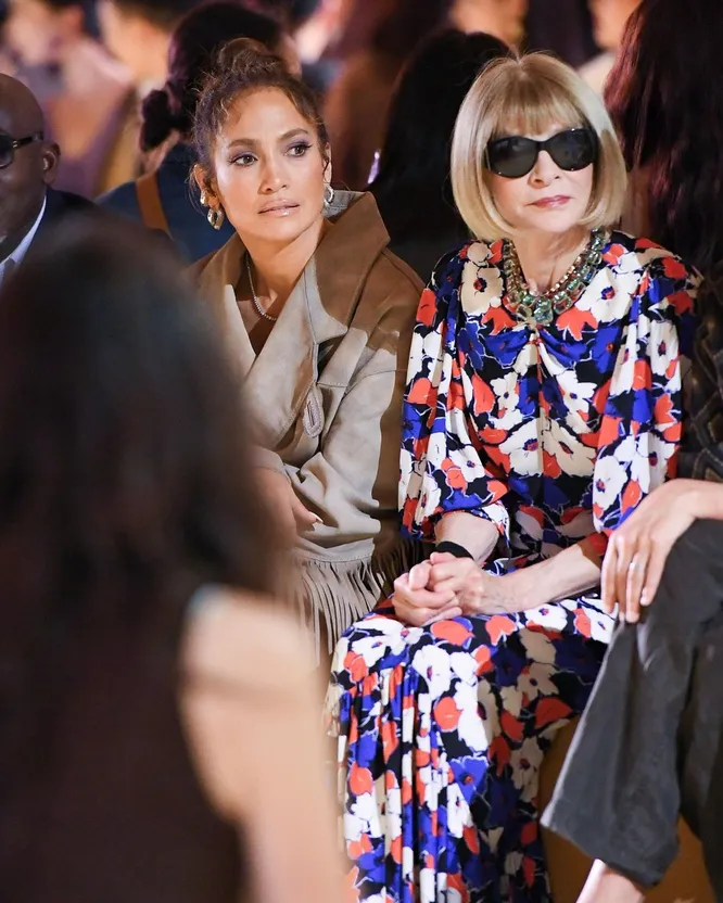 Дженнифер Лопес с главным редактором Vogue Анной Винтур