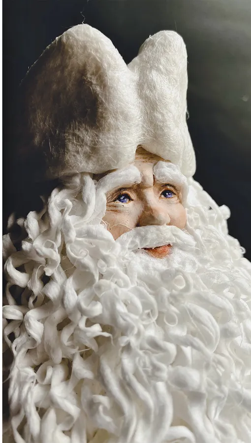 Ватный Дед Мороз крупно фото ёлочная игрушка