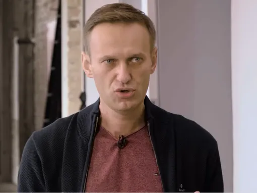 Алексей Навальный во время интервью