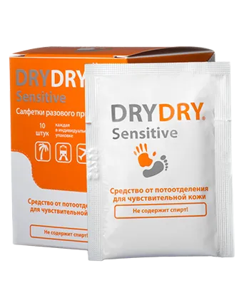 Салфетки-антиперспирант Sensitive, DryDry, 665 руб