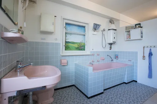ванная комната оформленная плиткой
