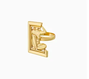 кольцо латунь сусальное золото украшения ручной работы