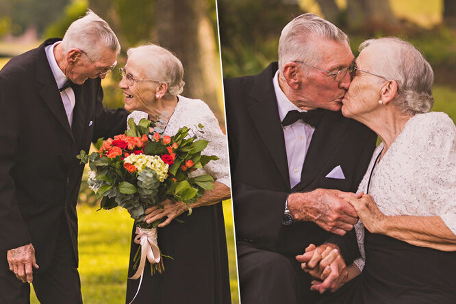 Счастливы вместе: пара отметила 65 лет свадьбы нежной фотосессией