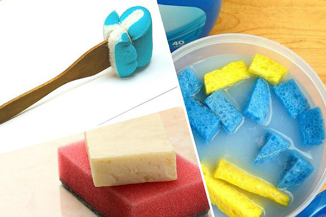 8 неожиданных способов применения губки для мытья посуды
