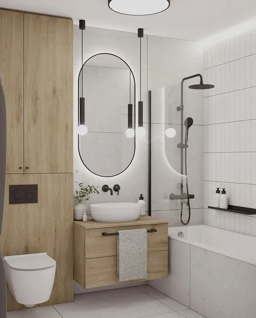 идеи дизайна ванной комнаты 2023