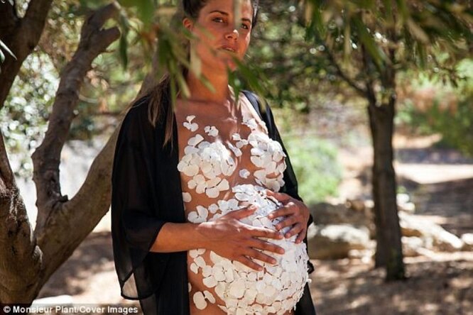 В полном расцвете! Художник превратил тело беременной жены в весенний сад