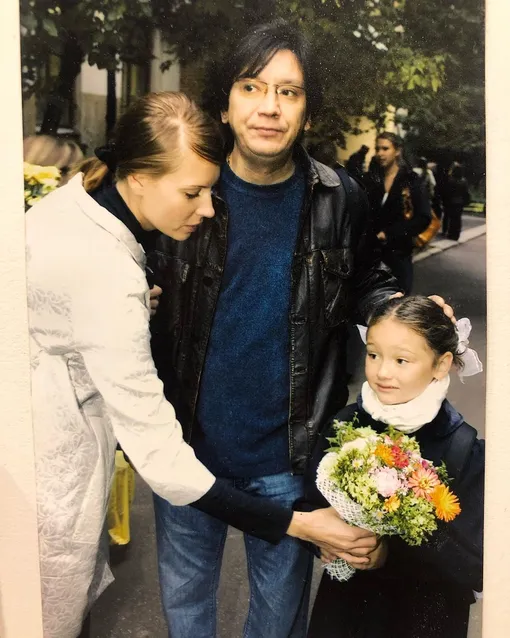 Любовь Толкалина и Егор Кончаловский с дочерью Марией