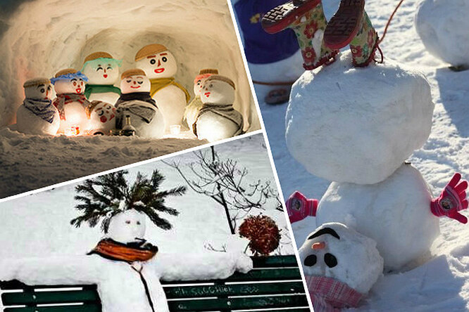 Смешные и странные: самые креативные снеговики Астаны