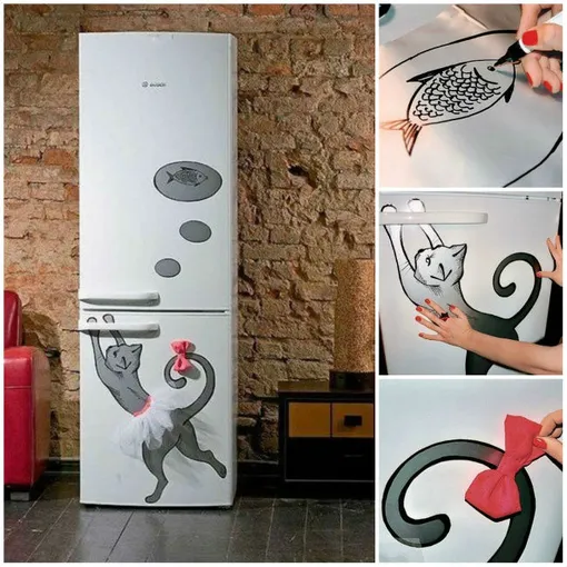 Как обновить холодильник: рисунок