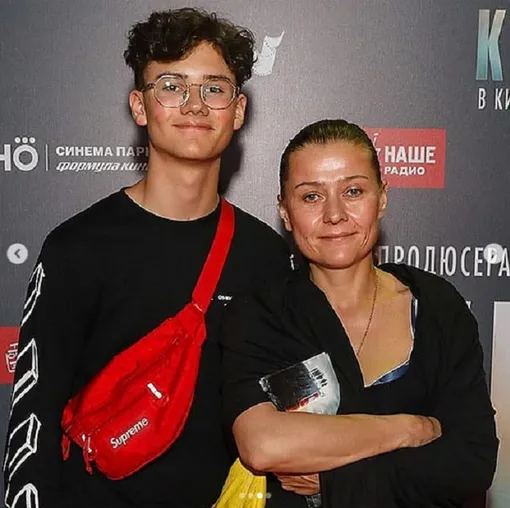 Мария Голубкина с сыном Иваном