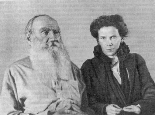 Лев Толстой с дочерью Машей