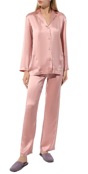 Шелковая пижама La Perla, цвет розовый