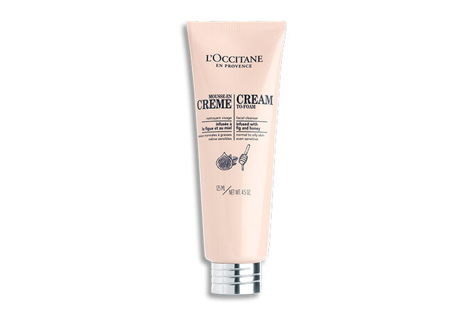 Очищающий крем мусс для лица с медом и инжиром Cleansing Cream to Foam, L'Occitane